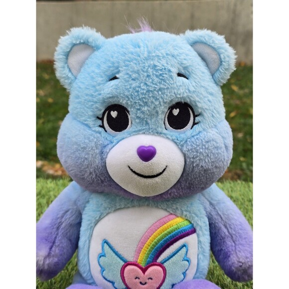Care Bears Dream Bright Plush 14” Stuffed Animal Toy 2021 Blue Purple Rainbow - Picture 3 of 10